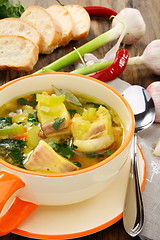 Image showing Fish soup in a bowl.