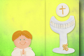 Image showing first communion greeting card