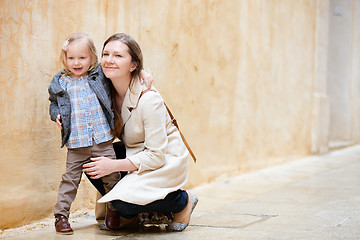 Image showing Mother and daughter outdoors