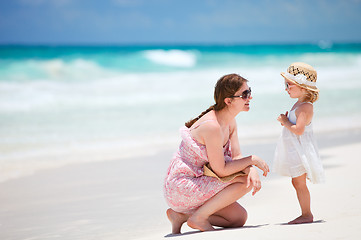 Image showing Mother and daughter on vacation