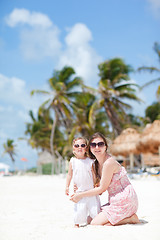 Image showing Mother and daughter on vacation