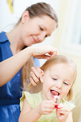 Image showing Mother and daughter at home