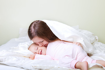 Image showing Mother and daughter at home