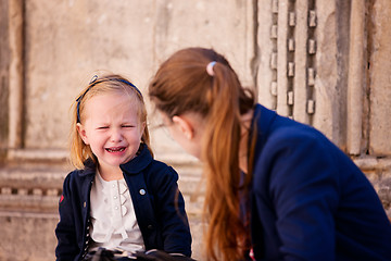 Image showing Little girl crying