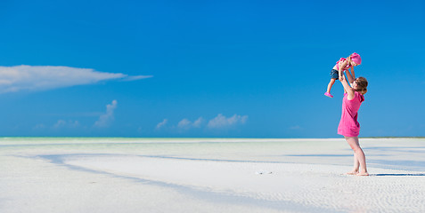 Image showing Mother and daughter on vacation