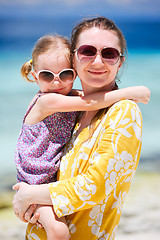 Image showing Mother and daughter on vacation