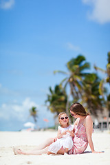 Image showing Mother and daughter on vacation