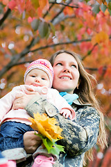 Image showing Autumn family