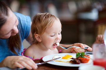 Image showing Family having breakfast