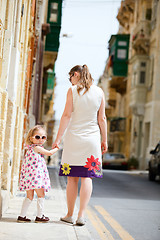 Image showing Mother and daughter portrait outdoors