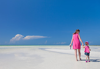 Image showing Mother and daughter on vacation