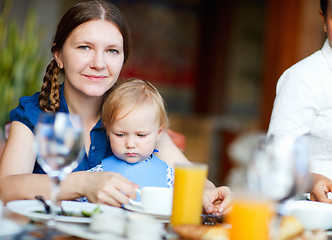 Image showing Family breakfast