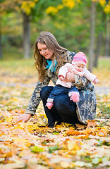 Image showing Autumn family