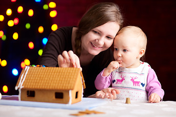 Image showing Gingerbread house decoration