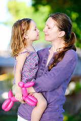Image showing Mother and daughter outdoors