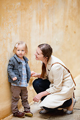 Image showing Mother and daughter portrait outdoors