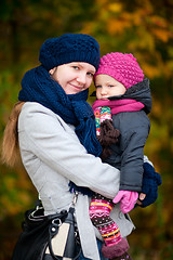 Image showing Mother and daughter outdoors