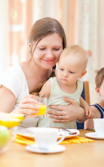 Image showing Family breakfast