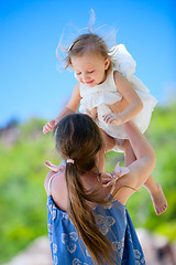 Image showing Mother and daughter outdoor