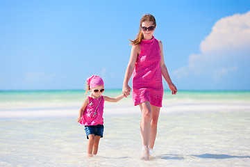 Image showing Mother and daughter on vacation