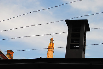 Image showing Barbed wire fence