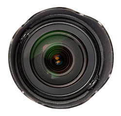 Image showing Black lens with a hood