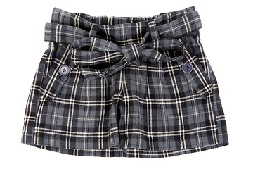 Image showing Grey plaid skirt