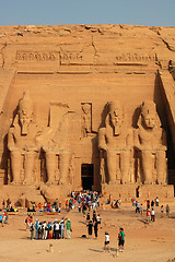 Image showing Landmark of the famous Ramses II at Abu Simbel in Egypt