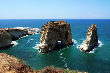Image showing Pigeon Rocks,Beirut Lebanon