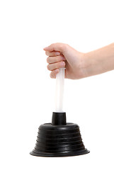 Image showing Hand with Plunger