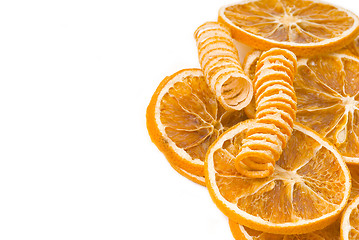 Image showing orange flavoring background isolated 