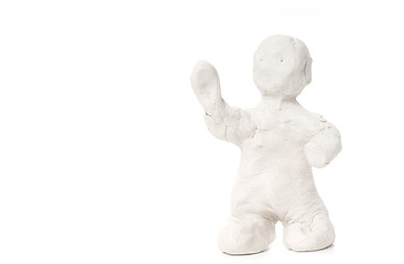 Image showing greeting cards white clay man 