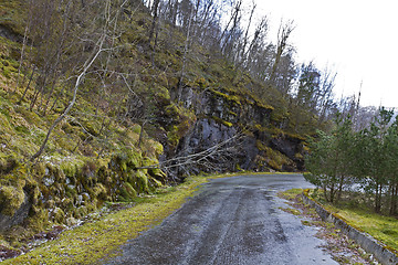 Image showing run-down road in rural landscape