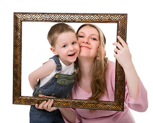 Image showing Mother and son portrait