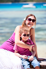 Image showing Mother and son summer portrait