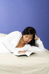 Image showing girl reading book