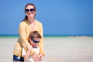 Image showing Mother and son on vacation