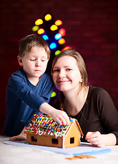 Image showing Gingerbread house decoration