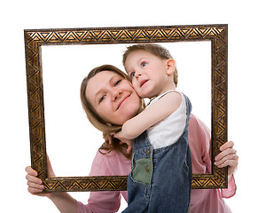 Image showing Mother and son portrait