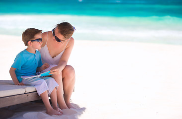 Image showing Mother and son on vacation