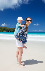 Image showing Mother and son on vacation