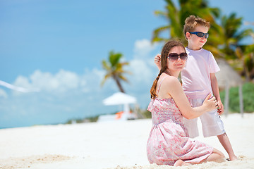 Image showing Mother and son on vacation