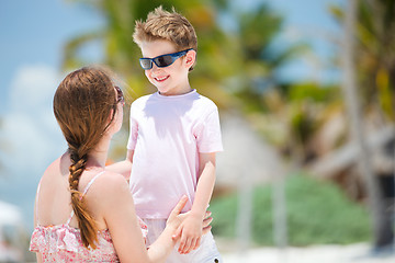 Image showing Mother and son on vacation