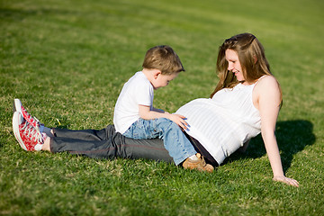 Image showing Family fun at sunny day