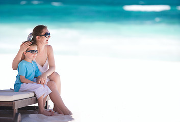 Image showing Mother and son on vacation