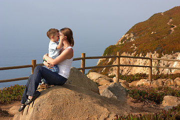 Image showing Loving moment between mother and son