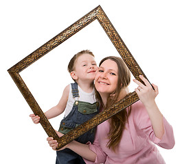 Image showing Mother and son portrait