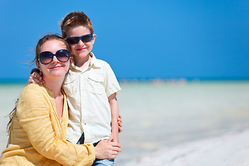 Image showing Mother and son on vacation