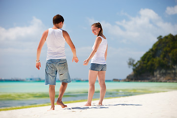 Image showing Romantic couple at beach