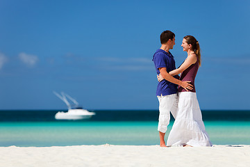 Image showing Couple on tropical beach